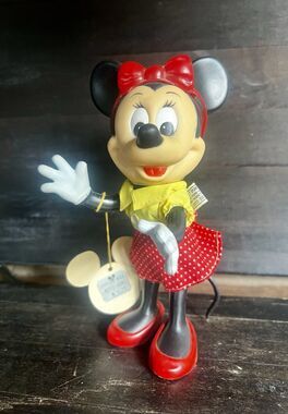 Minnie Mouse Doll w. Tag Dakin Rubber Vintage Walt Disney Productions Hong Kong